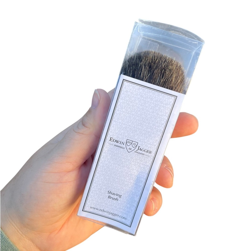 New Edwin Jagger Classic Best Badger Imitation Ivory English Shaving Brush
